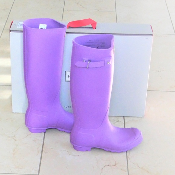 HUNTER Original Tall Waterproof Rain Boots Sz 7or8 - Picture 3 of 6